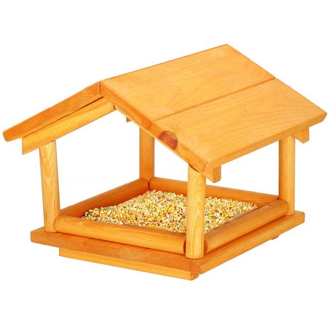 Vogelvoederhuisje - Vogelvoederplek - Vogelvoeding - Staand - Oranje - 26,5 x 27 x 25 cm