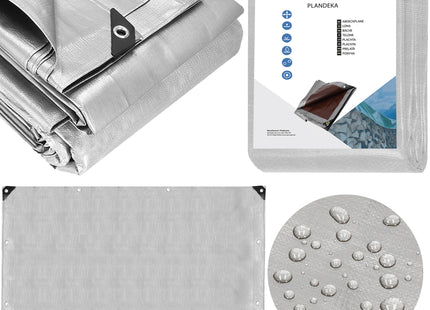 Afdekzeil | Dekzeil | Zeildoek | Waterdicht | PVC | 5 x 4 m | 130 g/m2 | Grijs