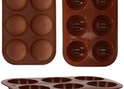 Siliconen Bakvormen | Bakvorm | Koekjes vormen | 6 Holtes | Bruin