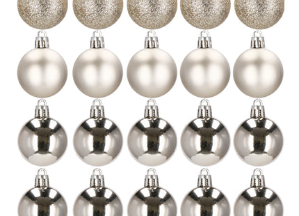 Kerstballen | 20 Stuks | 4 cm | Champagne