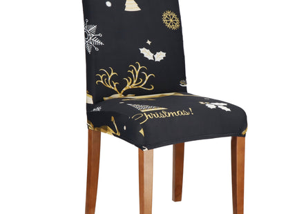 Stoelhoes - Voor Eetkamerstoelen - Met Stretch - Kerst - Zwart