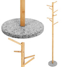 Staande Kapstok | Hout | 8 Haken | Garderobe Kapstok | Zelfmontage | Naturel/Grijs | 182 cm