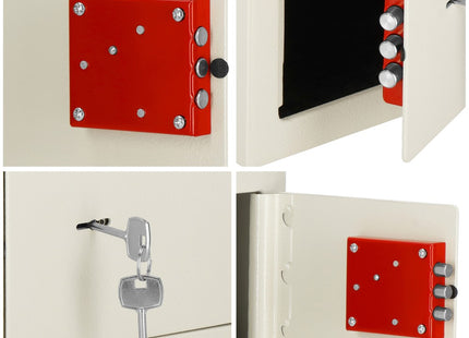 Kluis | Sleutelkluis | Kluisje met Sleutel | 23 x 17 x 17 cm | Beige