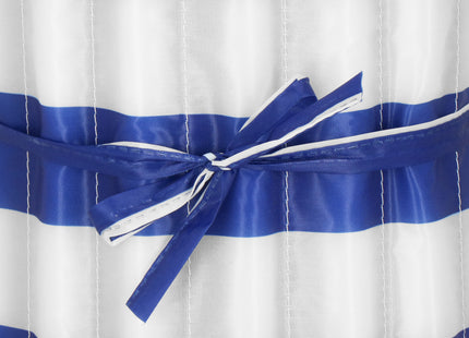 Strandmatras - Opvouwbaar - Kussen - Strepen - 180 X 60 CM - Wit/Blauw