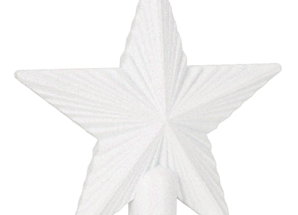 Kerstboom Piek | Ster | 21 cm | Wit | Glitter