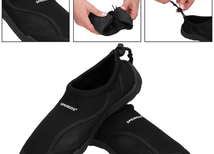 Waterschoenen - AQUA Shoes - Sneldrogend - Rubber - Unisex - Zwart - Maat 42