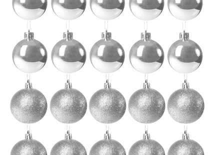 Kerstballen | 20 Stuks | 4 cm | Zilver