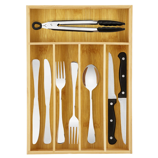Bestekbak - Bestekhouder - Bestek Organizer - Bamboe - 25x35x5 CM