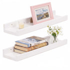 Wandplank - Boekenplank - Ophangbaar - Kruidenplank- Wit- Grenenhout - 10 Kg - 30 cm - 2 Stuks