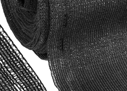 Zichtbreeknet | Zichtdoek | Privacynet | Schaduwdoek | Rol 1,5 x 10 m | 90 % Schaduw | 140g/m² | Zwart