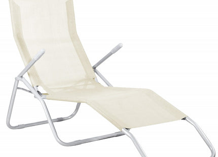 Ligstoel | Ligbed | Verstelbaar | Ergonomische Vorm | Beige