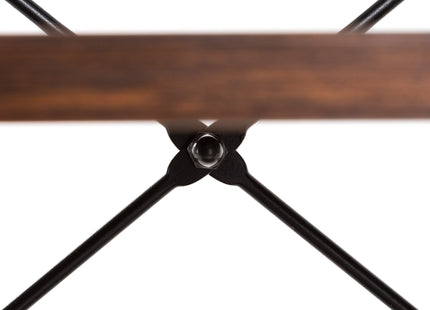 Boekenkast - Ladderrek - Rek - 4 Etages - 138x56x34 cm - 100 KG - Gepoedercoat Metaal - Donkerbruin/Zwart