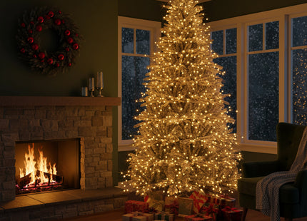 Springos Besneeuwde Kunstkerstboom - Spar Lux - 385 Takken - 220 CM