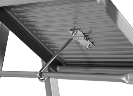 Huishoudtrap - Ladder - Keukentrapje - 5 - Etages - Antislip - Opvouwbaar - Grijs - 150 KG - Grijs