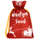 Kerstzak | Cadeautas | Pools | Rood/Wit