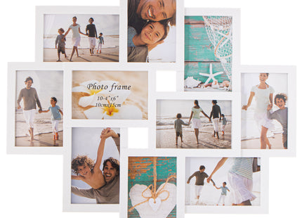 Fotolijst - 10 Foto's - Collage - Staand/Liggend - 48,5 x 53 cm - Wit
