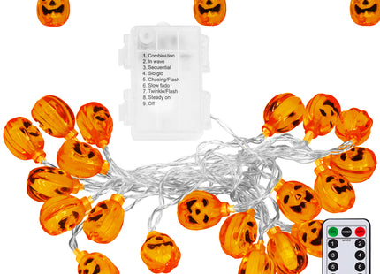 Halloween Decoratie - Lichtslingers - Verlichting - Pompoenen - 20 Led