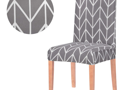 Stoelhoes - Voor Eetkamerstoelen - Met Stretch - Visgraat - Grijs