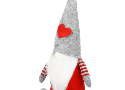Kerstkabouter - Kerstdwerg - Kerstversiering - Grijs - 26 cm