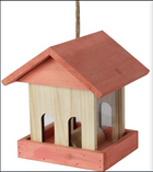 Vogelvoederstation - Voerbak  - Hout - Rood - 19 x 16 x 13.5 cm
