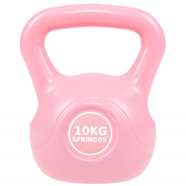 PVC Kettle Bell | Kettlebell | Roze | 10 kg