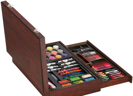 Tekendoos | Tekenkoffer | 130 Delig | 37.5 x 23 x 8 cm | Hout