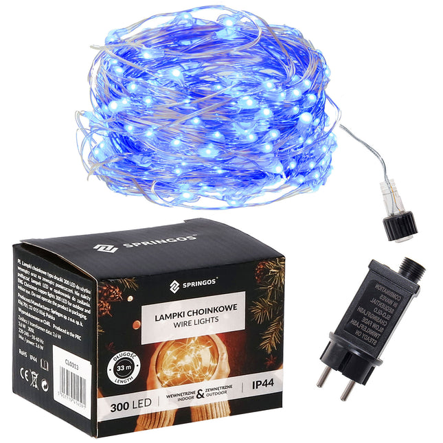 Kerstverlichting - LED Draden - 300 LED -  Decoratief - 30 M -  Blauw