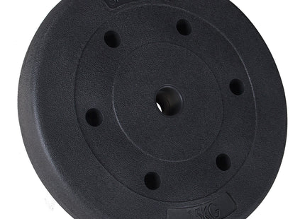Halterschijf | 1 x 15 kg | Kunststof | Zwart