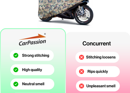 CarPassion Military Motorhoes - Beschermhoes - Waterdicht & Vorstbestendig - Maat L - Camouflage - 248 - 104 - 127 cm