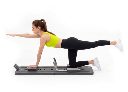 Pilates Reformer - Pilates Board  - Buikspiertrainer - Fitnesstrainer - Multifunctioneel - Opvouwbaar - Zwart - 150 Kg