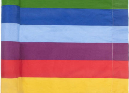 Strand Windscherm Met Stokken | Windscherm Strand | Windscherm Camping | 6 Meter | Multicolor gestreept