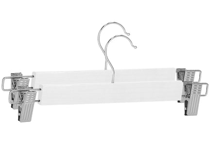 Kledinghangers met Klemmen - 2 Stuks - Draaibaar - Luxe - Inclusief Knijpers - Wit