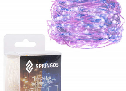 Kerstverlichting | 1.9 m | Waterdicht | Op Batterij | LED-Verlichting | Roze/Blauw