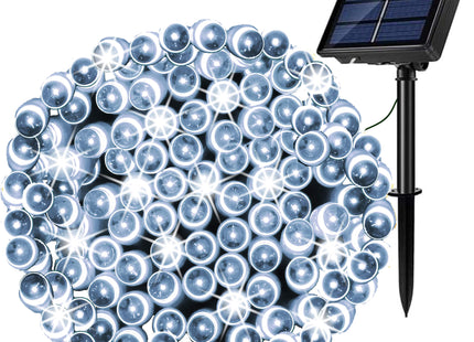 Kerstboomverlichting | met 200 LED Lampjes | 22 M | Koel Wit | Zonne-energie | Indoor | Outdoor