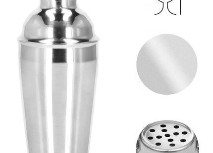Cocktail Set | 5-Delige Cocktail Shaker Set | RVS | Zilverkleurig