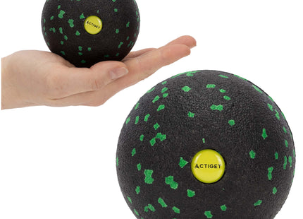 Massage Bal | Triggerpoint Bal | Lacrosse Bal | Massage | Groen/Zwart | 8 cm