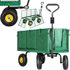 Bolderkar | Metalen | Tuinkar | 205L | 180 X 51.5 X 72 Cm | Groen