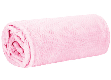 Plaid | Sprei | Bankdeken | Deken | 70 x 160 cm | Pluche | Roze