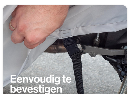 CarPassion Motorhoes - Beschermhoes - Waterdicht & Vorstbestendig - Maat XL - Grijs - 280 x 104 x 141 cm