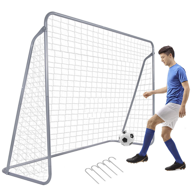 Voetbaldoel | Staal | Voetbal | Trainen | 240 x 170 | Grijs