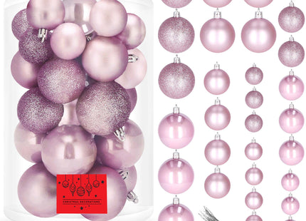 Kerstballen | 30 Stuks | 6 cm | Roze