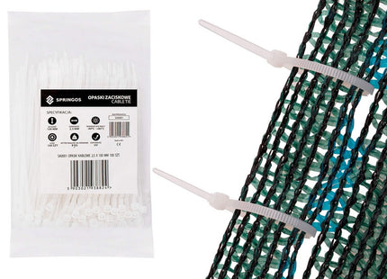 Kabelbinders | Tie Wraps | Tyraps | Tie Rips | 200 x 2.5 mm | 100 Stuks | Wit