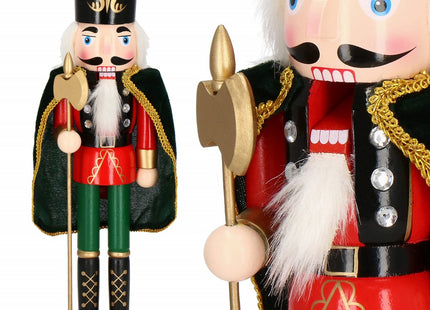 Notenkraker Kerst | 38 cm | Groen/Rood/Goud/Zwart