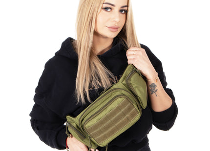 Heuptas - Riem - Buidel set - Polyester - Ritssluiting - Groen