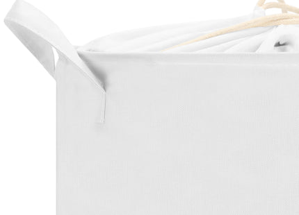 Wasmand - Opbergmand - Kledingmand - Organizer - Handvatten - Laundry Bag - Zwart - Wit