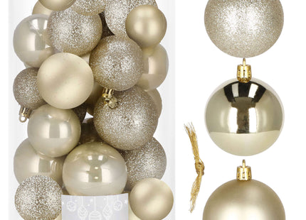 Kerstballen | 30 Stuks | 6/5/4 cm | Goud