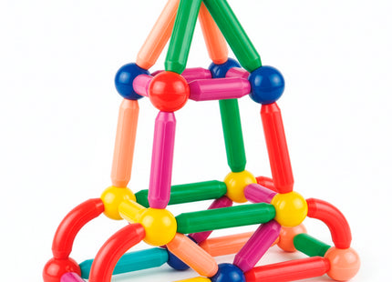 Springos® Magnetisch speelgoed - 128 Stuks - Montessori speelgoed - Speelgoed kinderen