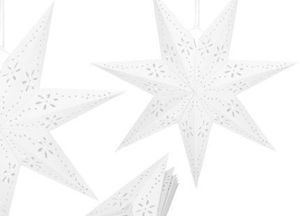 Kerst Ster | Papier | Opvouwbaar | 50 cm | Wit