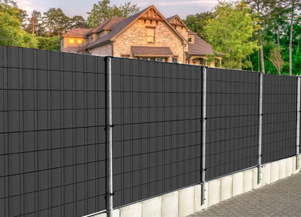 Vlechtband | Privacyfolie | Vlechtband Voor Tuinafsluiting | PVC | 50 m | 450 g/m² | 4,75 Cm | Antraciet