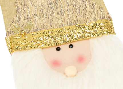 Tafelkleed -Kerst - Kerstman - Goud - 205 x 30 CM